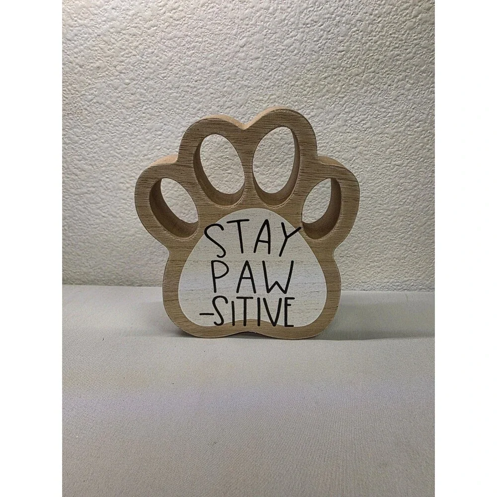 Dog Lover Wooden Block Sitter Sign 